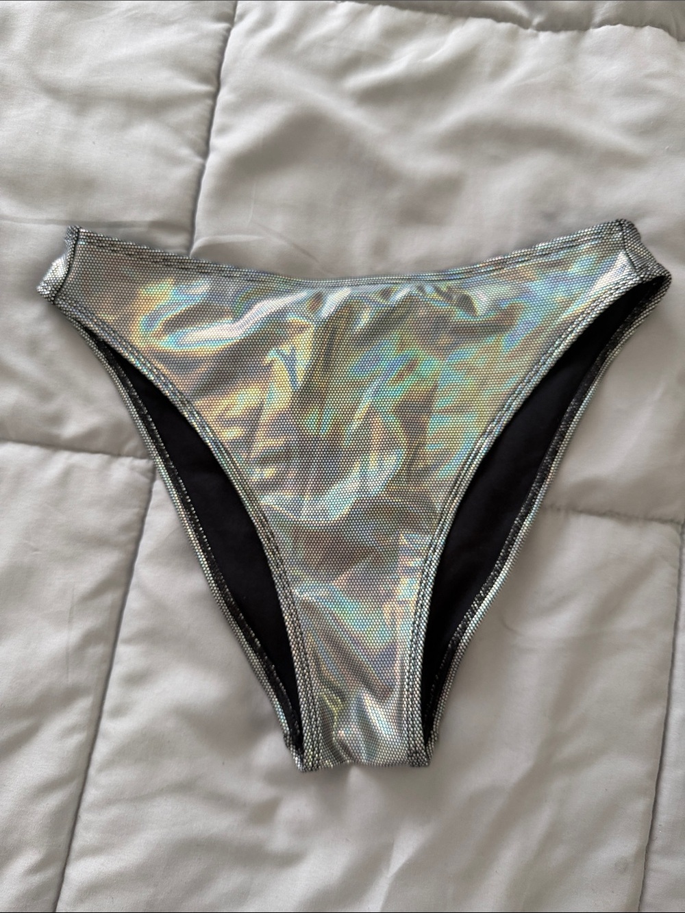 Medium no boundaries metallic bikini bottom